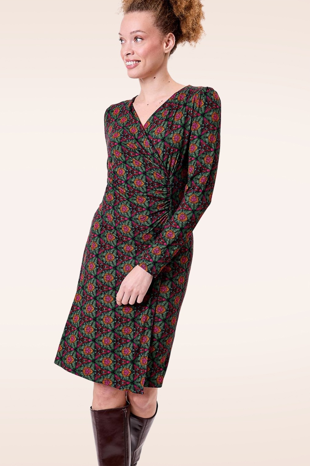 280232-Princess-Nomade-54205-Black-African-Print-Dress-001W-full