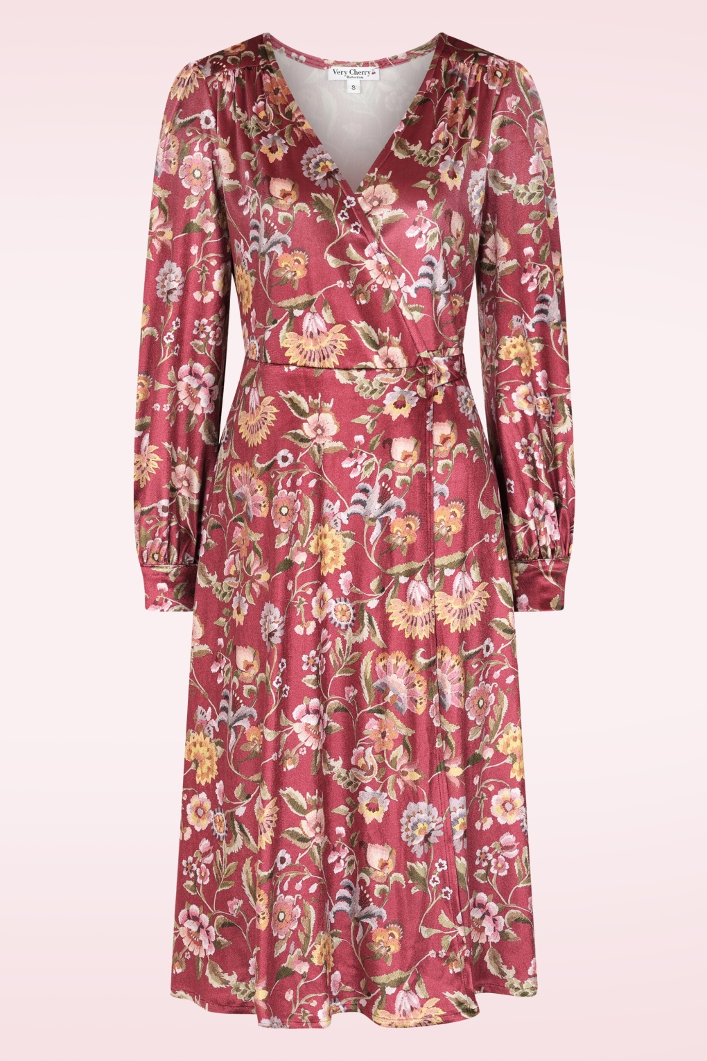 282195-Very-Cherry-54156-Dalida-Dress-Beaujolais-Velvet-Flowers-001W-full
