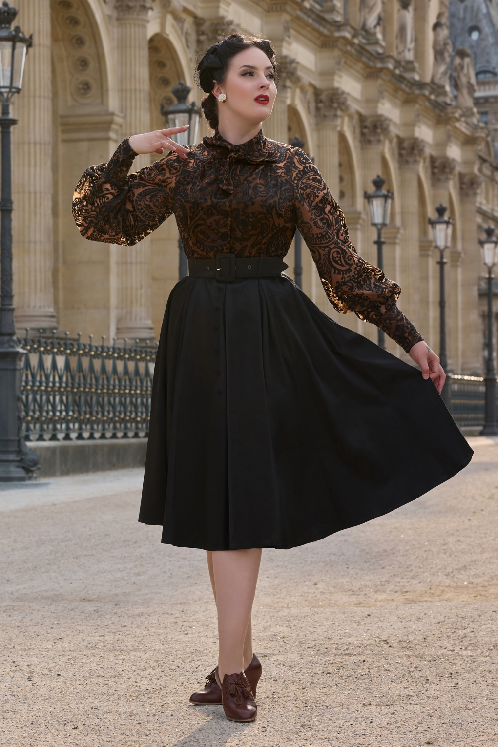 283926-Miss-Candyfloss-54681-Dress-Lace-Orange-Black-250604-001MW-full