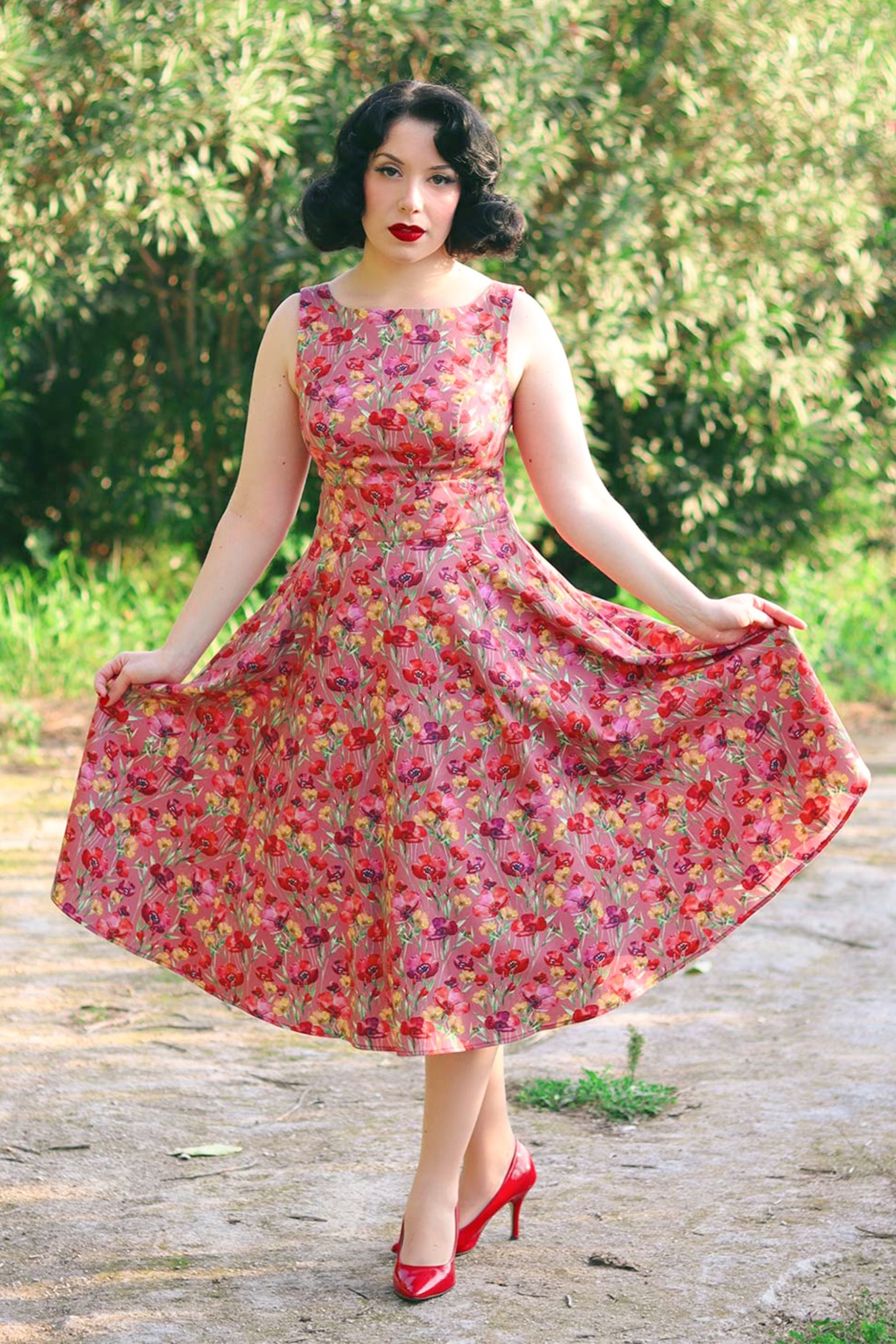 272588-Hearts-and-Roses-52576-Swing-Dress-Poppies-Brick-Red-250304-001L-full