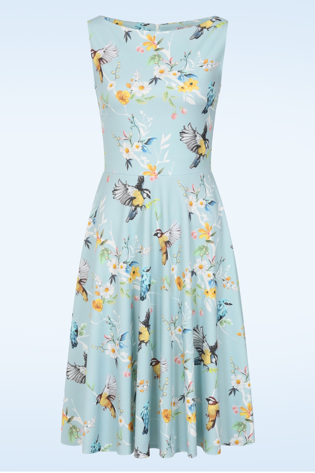 289284-Vintage-Chic-56363-Dress-Swing-Floral-Blue-Birds-260413-002W-full