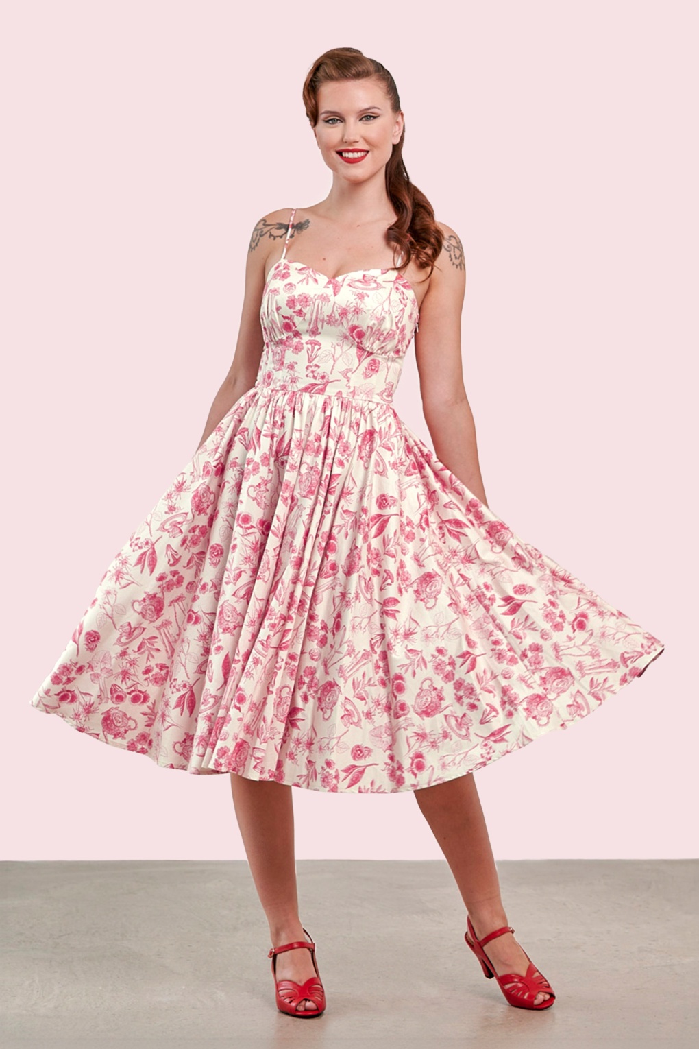 289449-Banned-55607-Jeanie-tes-floral-corset-dress-cream-250625-001MW-full