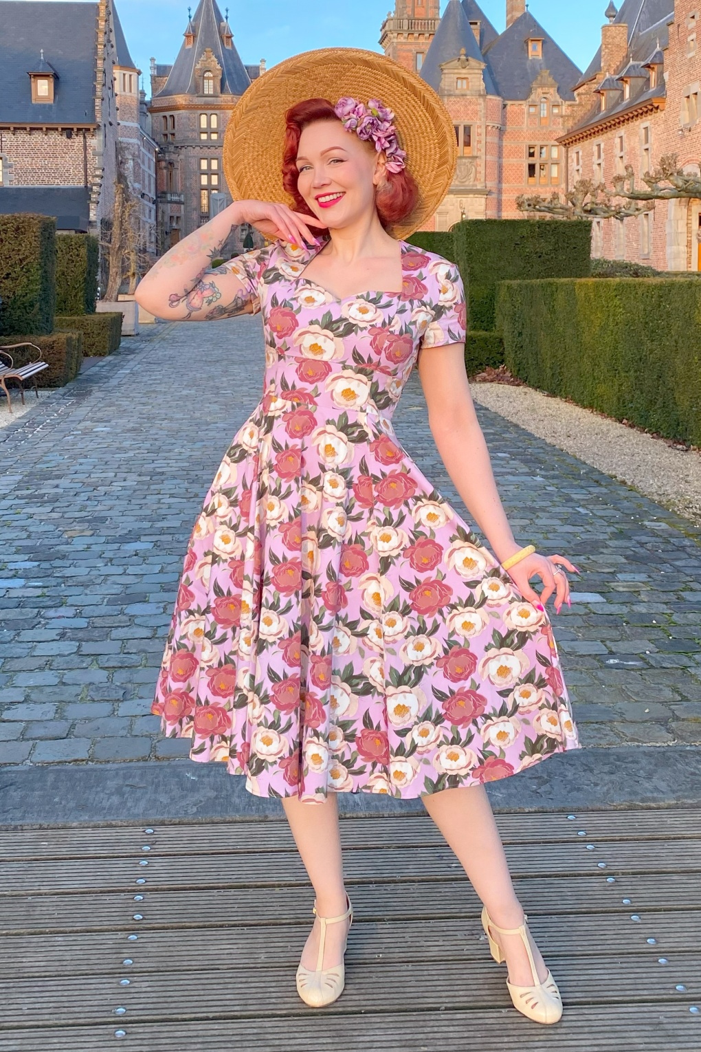 272332-Topvintage-Boutique-Collection-52169-Swing-Dress-Joliena-Lilac-FLower-250224-006MW-full