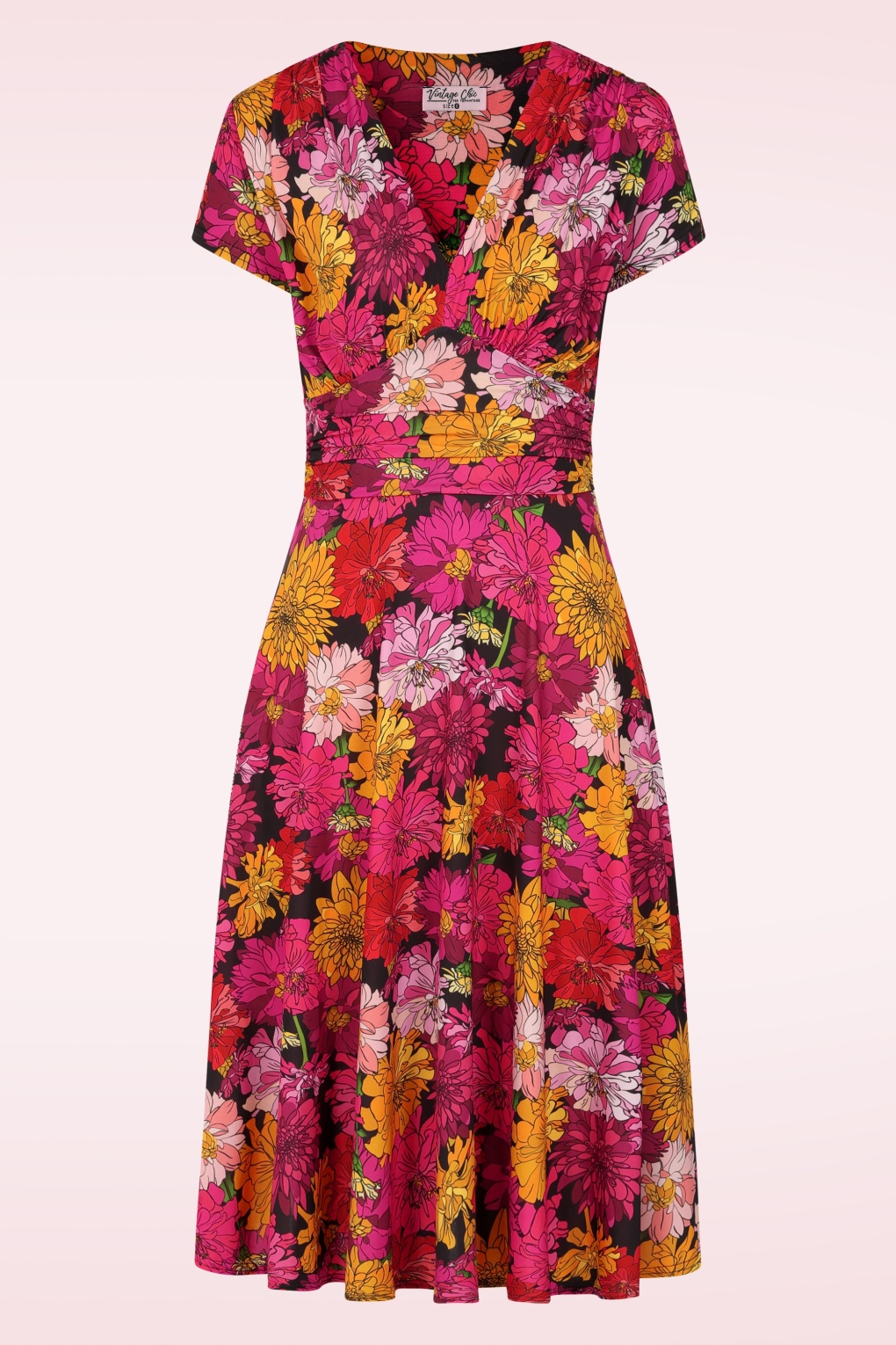 284647-Vintage-Chic-55802-Sarah-Flower-Swing-Dress-Pink-Multi-260128-020LW-full