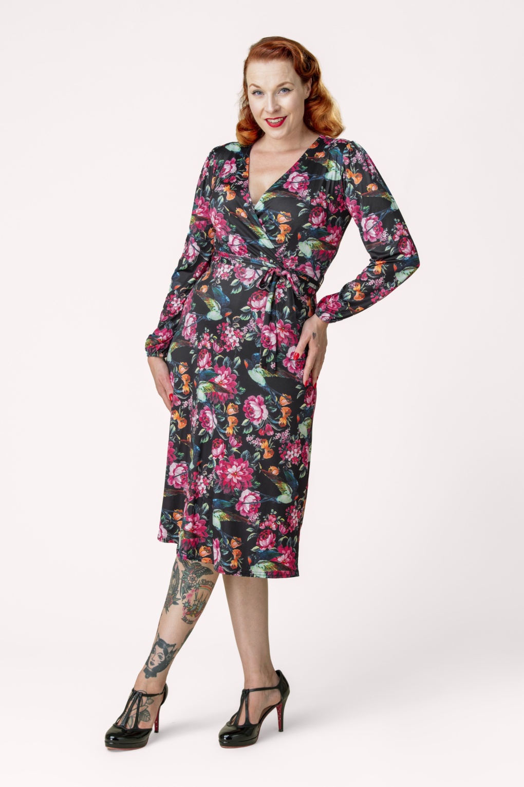 290970-Vintage-Chic-57412-Swing-Dress-Bird-Floral-Black-260709-001M-full